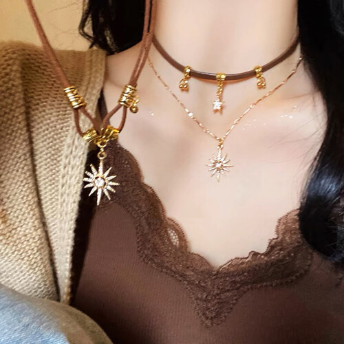 Collier ethnique élégant d'inspiration-collier étoile du soleil 2