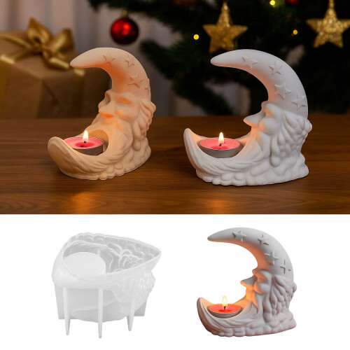 Creative Moon Silicone Mould For Handmade Candle Holders 1