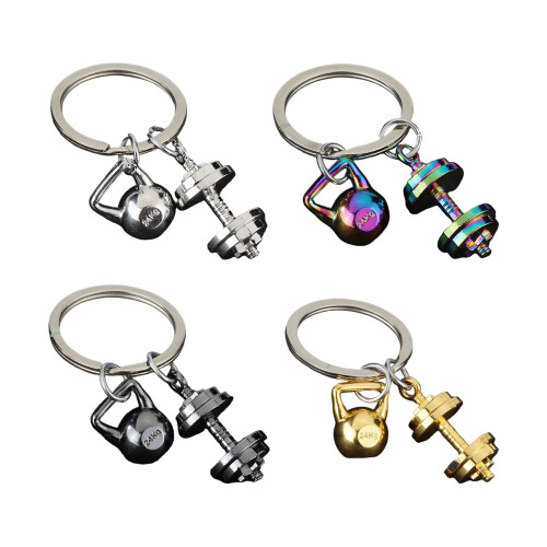 Sturdy Zinc Alloy Exercise Inspired Keychain Compact-Colorful 1