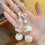 Adorable 3D Cat Plush Keychain Bag Charm Phone Strap-white cat 4