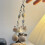 Adorable 3D Cat Plush Keychain Bag Charm Phone Strap-white cat 7