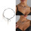Adjustable Layering Bead Chain Crescent Pendant Necklace 2