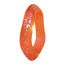 Bracelet en résine de couleur vive et irrégulière,-Rouge