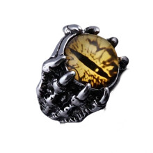Festival Rings Wolf Claw Demons Eye Shape Opening Rings-Yellow