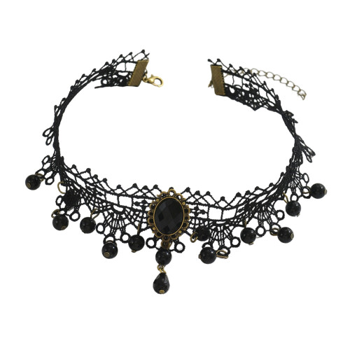 Collier gothique élégant en dentelle, bijoux de cou-Section 3