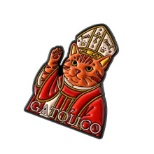 Adorable Cartoon Puss Godfather Character Brooch Pin For Daily