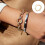 Stylish Gold Silver Two Tone Ring Connection Bracelet Stainless 2