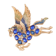Sturdy Fashion Brooch Made from Alloy Featuring Sparkling-Blue