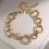 Stylish Gold Silver Two Tone Ring Connection Bracelet Stainless 5