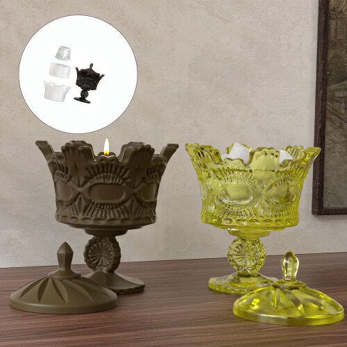 Easy Releasing Mold Vintage Crown Shape Storage Box Molds for-B 2