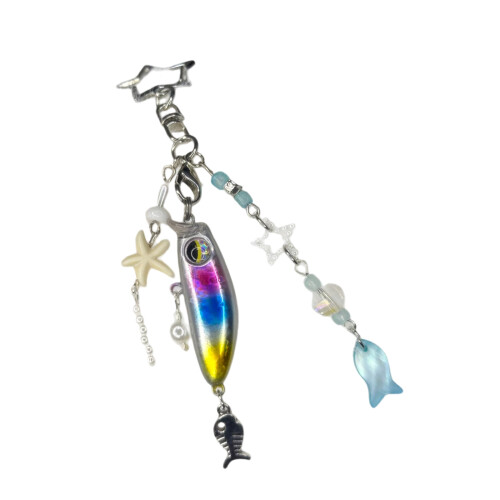 Unique Fish Theme Keychain for Backpacks or Keys-color