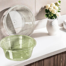 Clear Round Portable Wash Basin Tub for Face, Feet, Dishes – Compatible with Kitchen & Bathroom