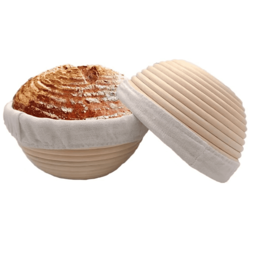 Καλάθι ψησίματος ψωμιού από στρογγυλό rattan 9 ιντσών (2 τεμάχια)