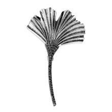 Lightweight Leaf Pin for Comfortable Daily Wear Brooch-Silver