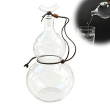 Elegant Hand-Blown Gourd Glass Bottle, Heat/Cold Resistant Borosilicate – Compatible with Coffee, Milk Tea, Juice, Beer