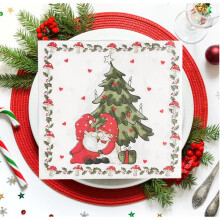 20 Pack Christmas Paper Napkins Disposable Poinsettia Luncheon Napkins Decorative Xmas Dinner Hand Napkin for Party Supplies