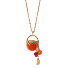 Chique gepersonaliseerde fruit- en-tomaat ketting