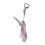 Mooie mini-balletschoen sleutelhanger tas ornament-Wit 1