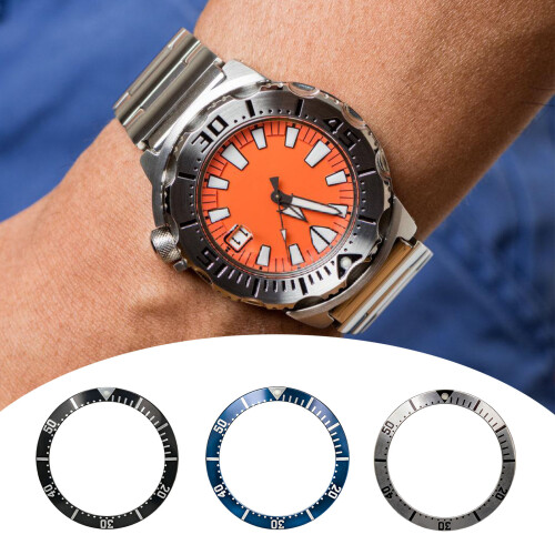 Stylish Modern Ceramic Aluminum Bezel for Dive Watches-Silver 2