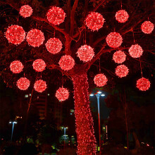 8" Waterproof Christmas Ball Lights for Outdoor Yard, Patio, Porch – Compatible with Standard Outlets