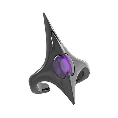 Ideal Gift Choice For Punk Style Ring Featuring-black purple.