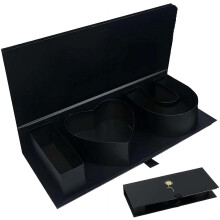 I Love You Heart-Shaped Gift Box – Elegant Gift Set with I Love U Design, Perfect for Valentine’s Day, Anniversary, or Romantic Occasions(Black)