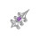 Sturdy Alloy Three Layer Spikes Open Rings With Wide-silver 1