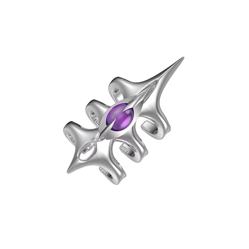 Sturdy Alloy Three Layer Spikes Open Rings With Wide-silver