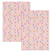 Conjunto de 2 toalhas de cozinha de microfibra, 45 x 66 cm, rosa claro.
