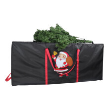 Qocolhg Christmas Tree Storage Bag, 3ft-9ft, Heavy Duty, Reinforced Handles, Dual Zippers, Wide Opening (Black)