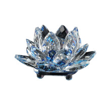 Colored Crystal Glass Candle Holder 120mm