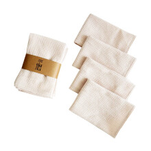 Torchon gaufré en coton blanc ultra-absorbant