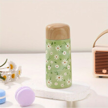 Mini printed vacuum cup creative portable stainless steel small capacity insulated cup water cup gift cup