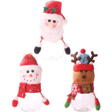 Weihnachtsbonbonglas mit Weihnachtsmann-Motiv, 7 x 17 cm