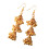 1 paire de boucles d'oreilles ethniques modernes à trois-Or 1