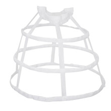 Women 3 Hoops Pannier Petticoat Hollow Out Birdcage Skirt Wedding Bridal