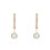Boucles d'oreilles à pompons longs avec perles et zircon en 1
