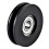 Puleggia con cuscinetto in nylon, nera, rotonda, 1 pezzo 1