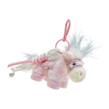 Hoge kwaliteit pluche miniatuur paard sleutelhanger charme-Roze