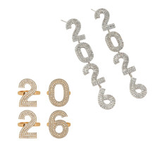 Boucles d'oreilles pendantes à thème numéro 2026, bijoux-8