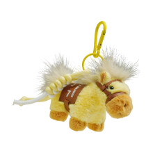 Schattig fortuinpaard sleutelhanger met pluchemateriaal dat-Geel