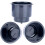 Black Recessed Plastic Cup Holder Set of 3 1
