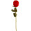 Caixa de anel em veludo vermelho com rosa e haste de 28 cm (11 polegadas). 1