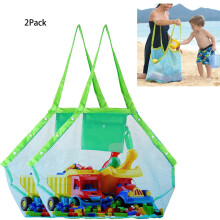 Strandtaske i net XL 43x30x43 cm blå