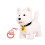 Brinquedo de pelúcia elétrico West Highland Terrier com som e toque. 1