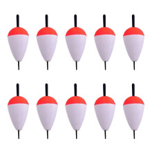 10Pcs Sea Rock Fishing Striking Float Red And White Foam Sea Fishing Bobber
