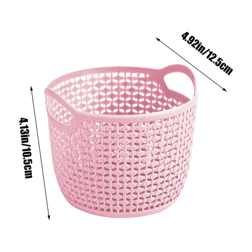 Panier de rangement de bureau imitation rotin (1 pièce) 1