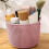 Panier de rangement de bureau imitation rotin (1 pièce) 4