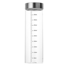 12 oz Wide Mouth Borosilicate Glass Bottles with Lids (6