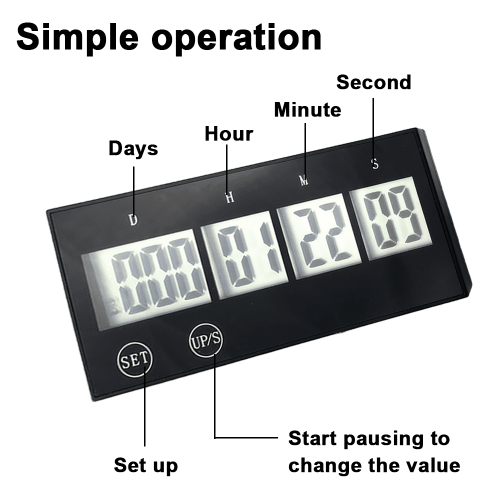Countdown Timer Clock – 999-Day LCD Display 2